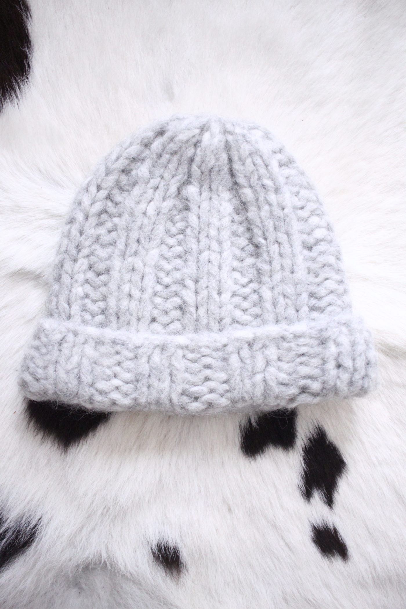 Acne Studios grey beanie knit