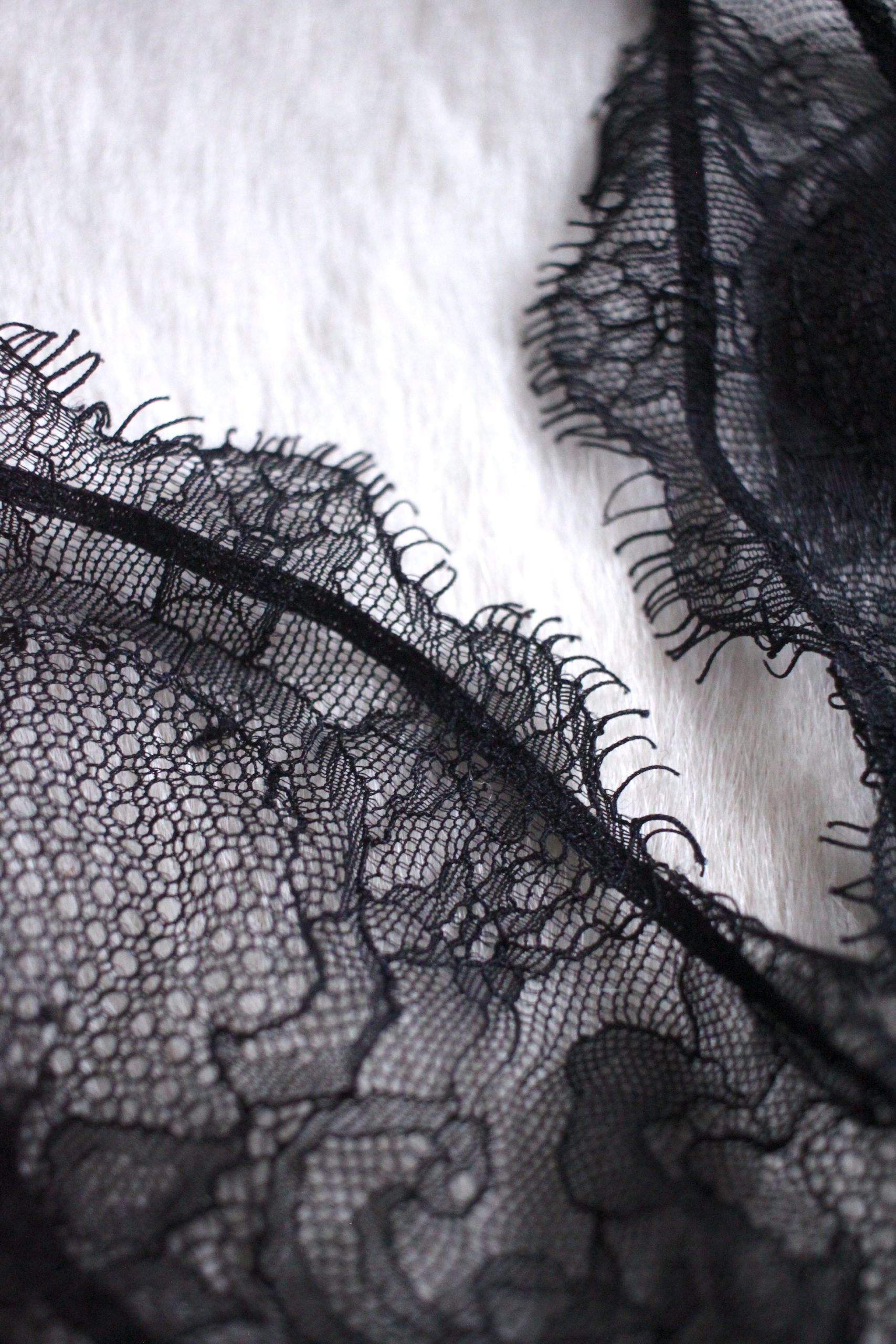 Anine Bing black lace bra closeup