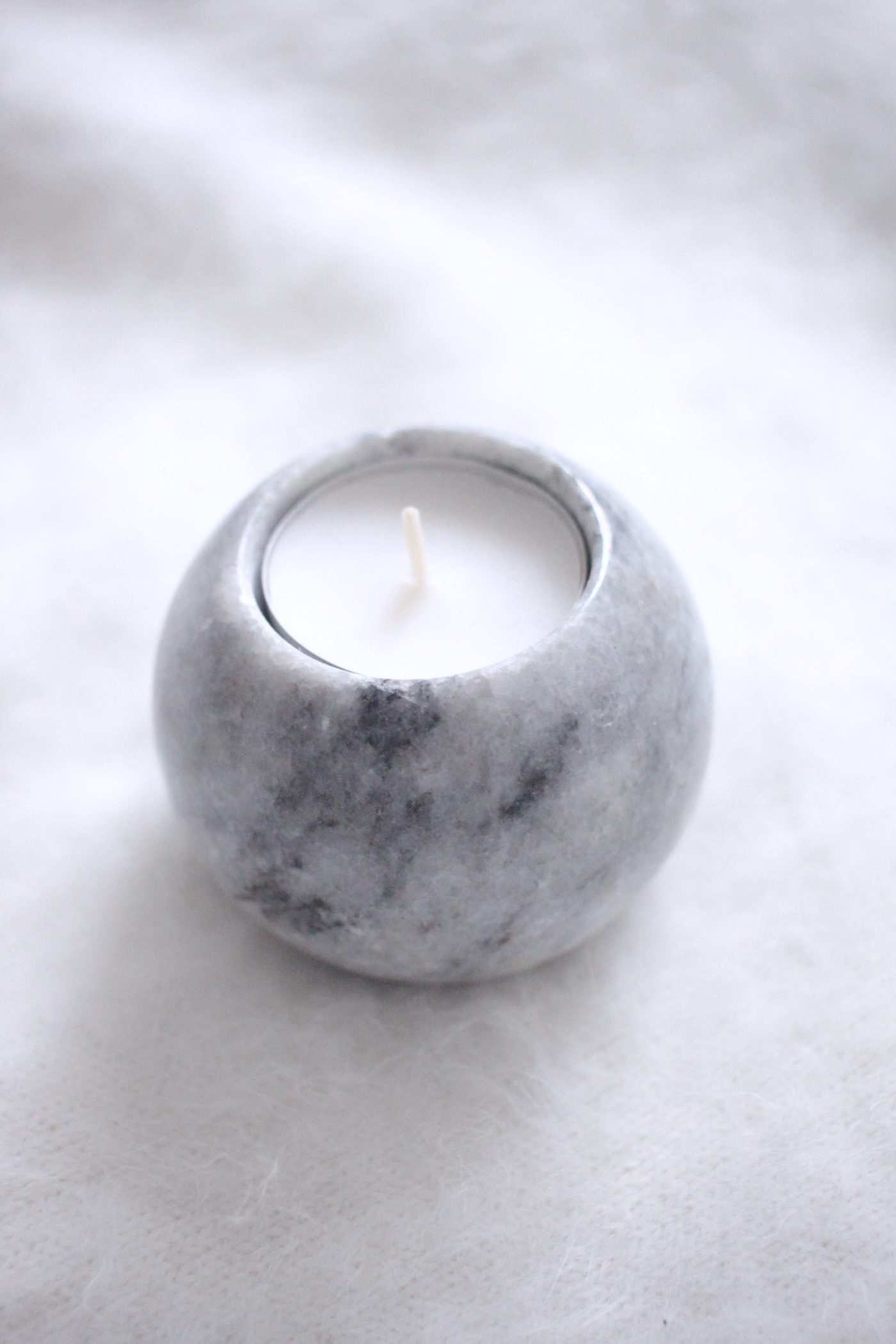 Marble candle holder