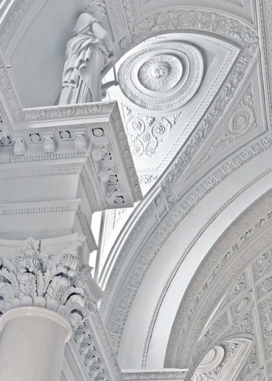 Russia-Saint-Petersburg-White-Detailed-Ceiling