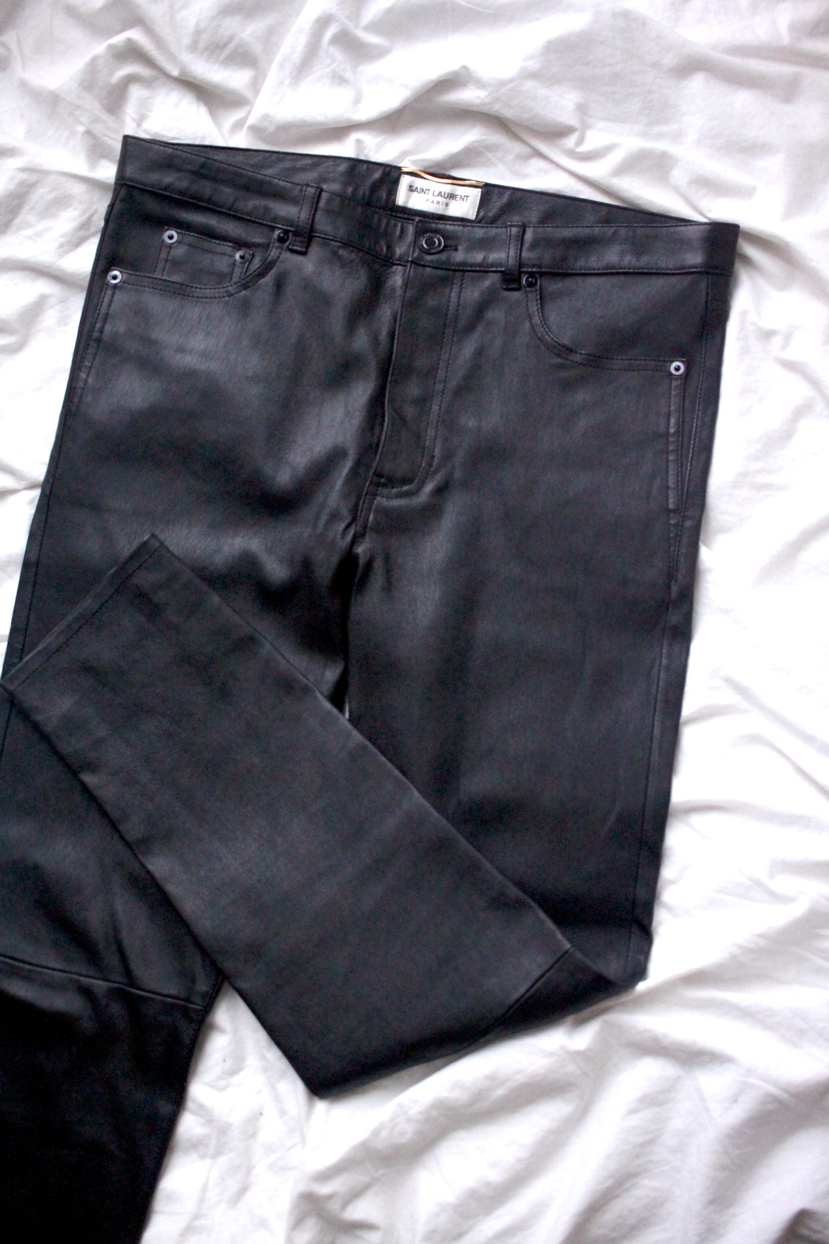 SLP leather black pants