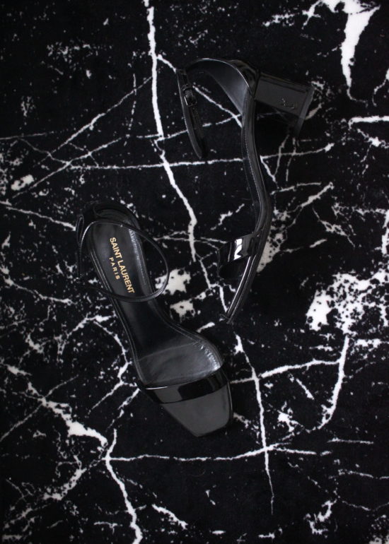 Saint Laurent patent sandals shoes