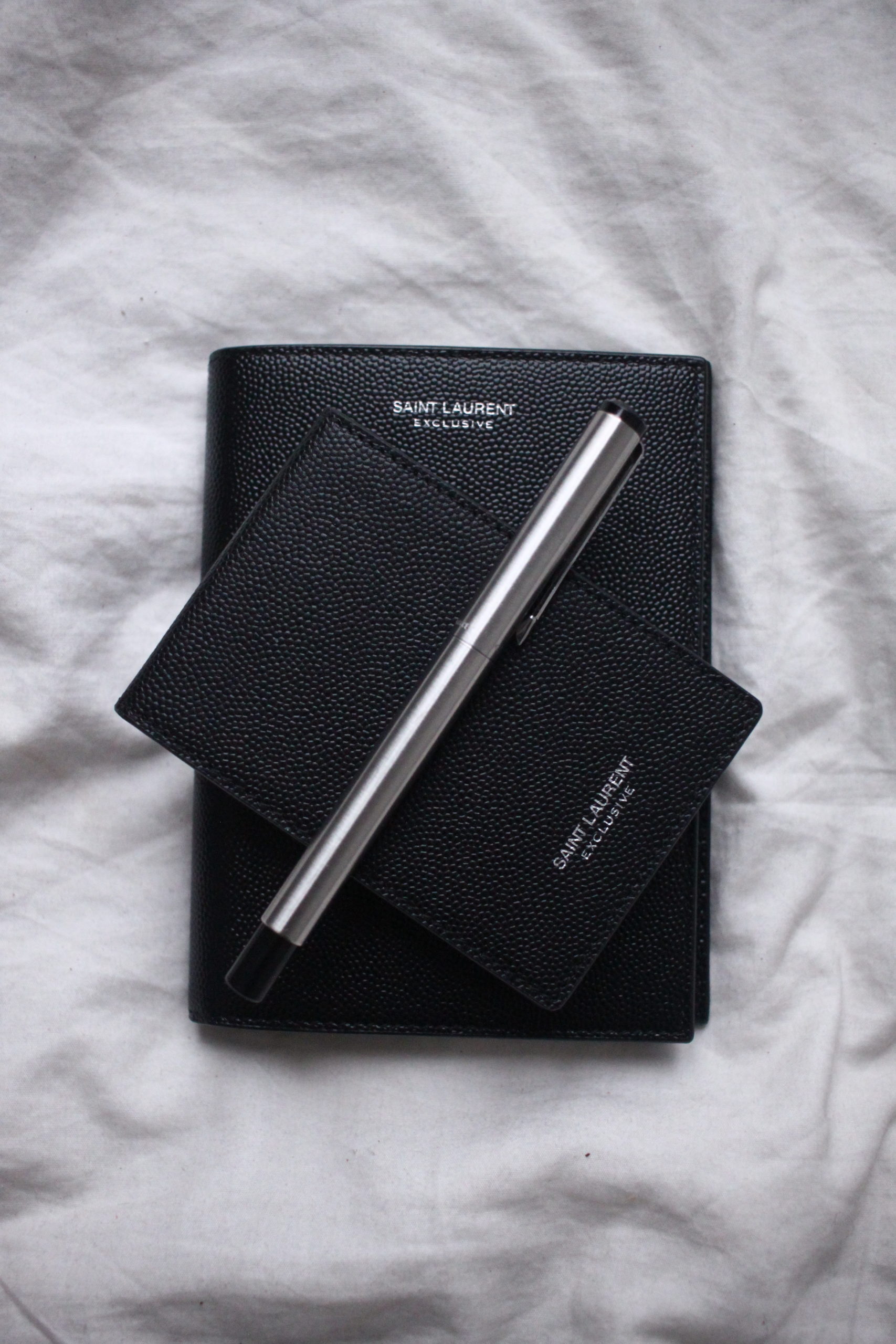 Saint Laurent stationary black leather