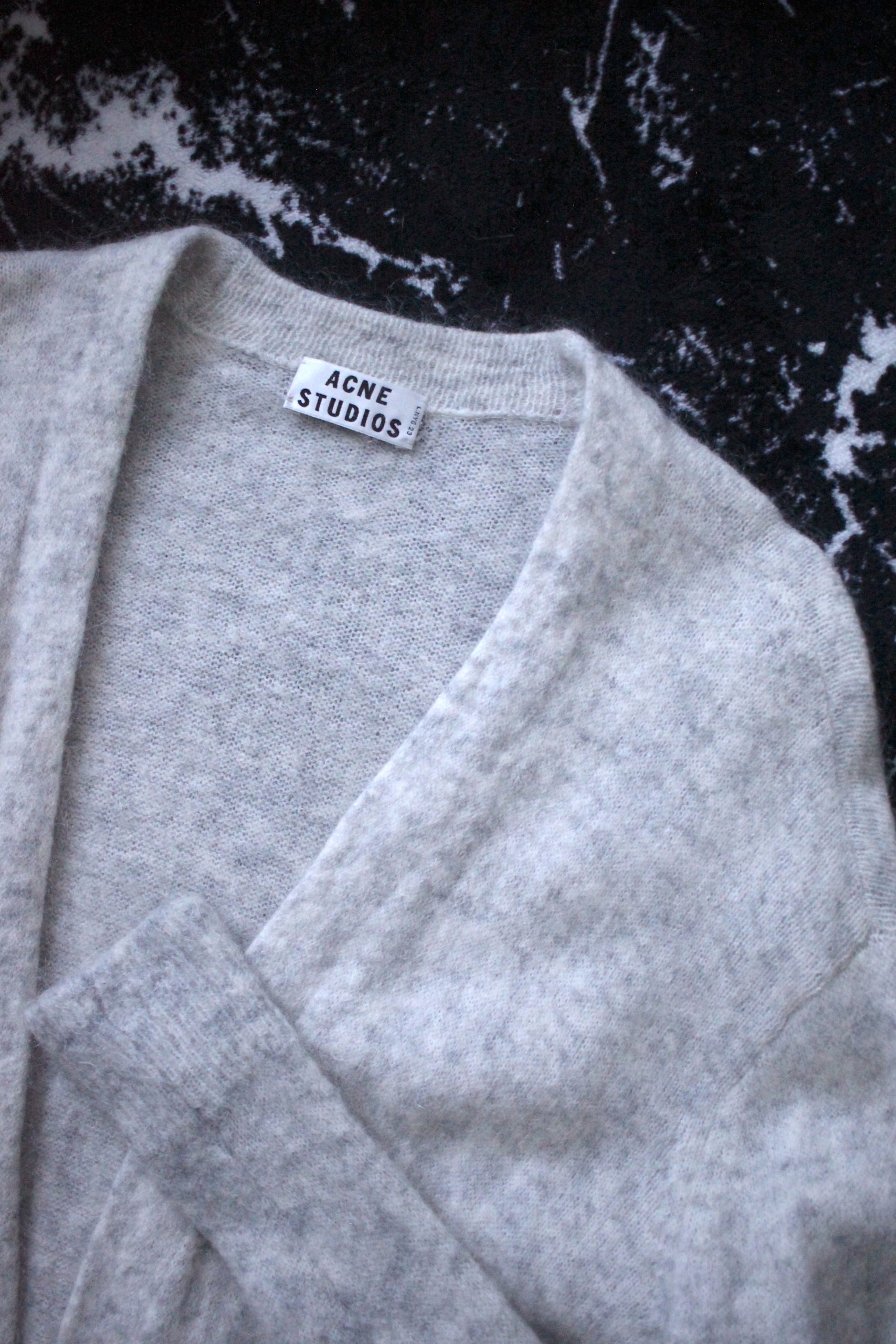 Acne Studios Raya superkid mohair cardigan grey