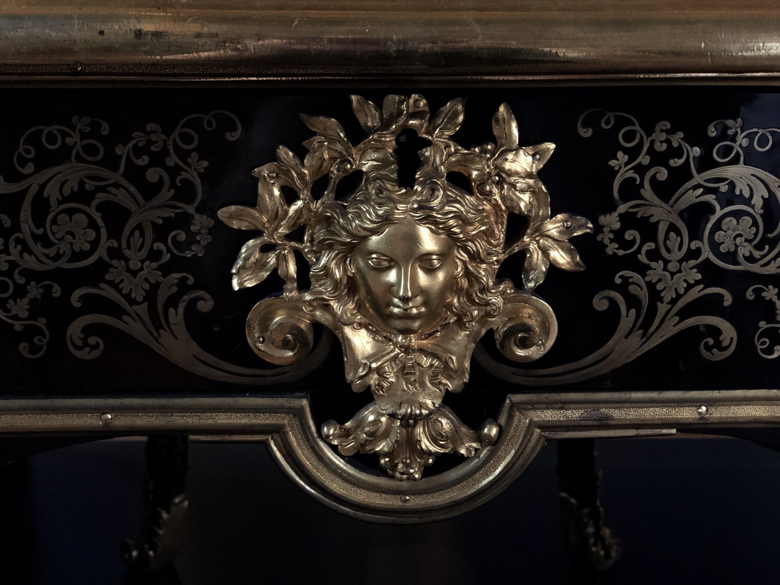 Musée Carnavalet Paris Brass golden ornement desk