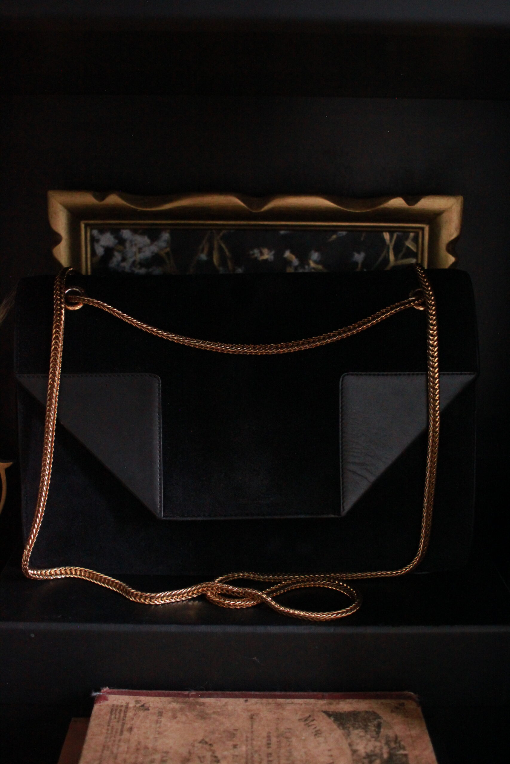 Saint Laurent Betty suede bag golden chain