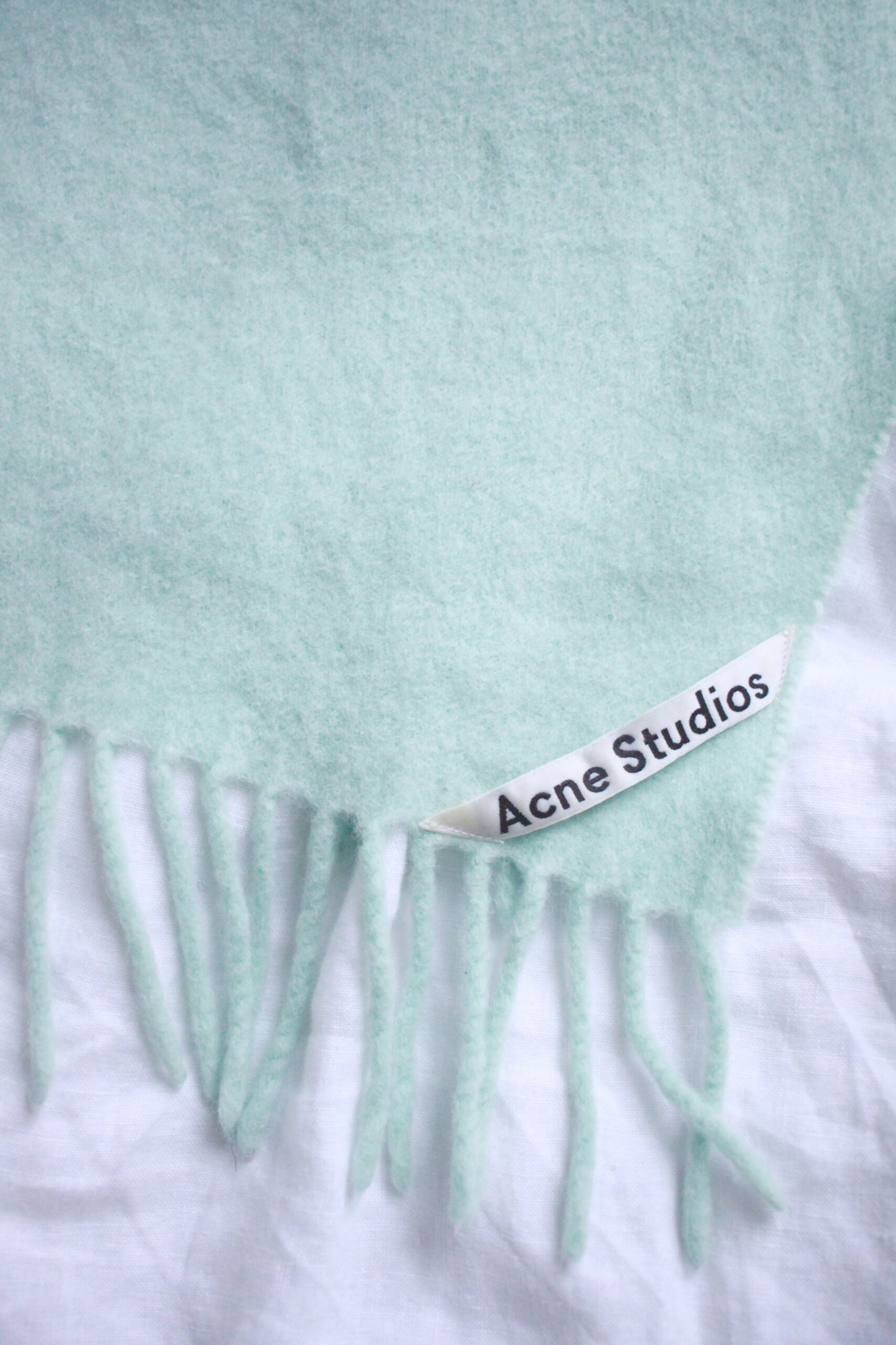 Acne Studios mint wool scarf