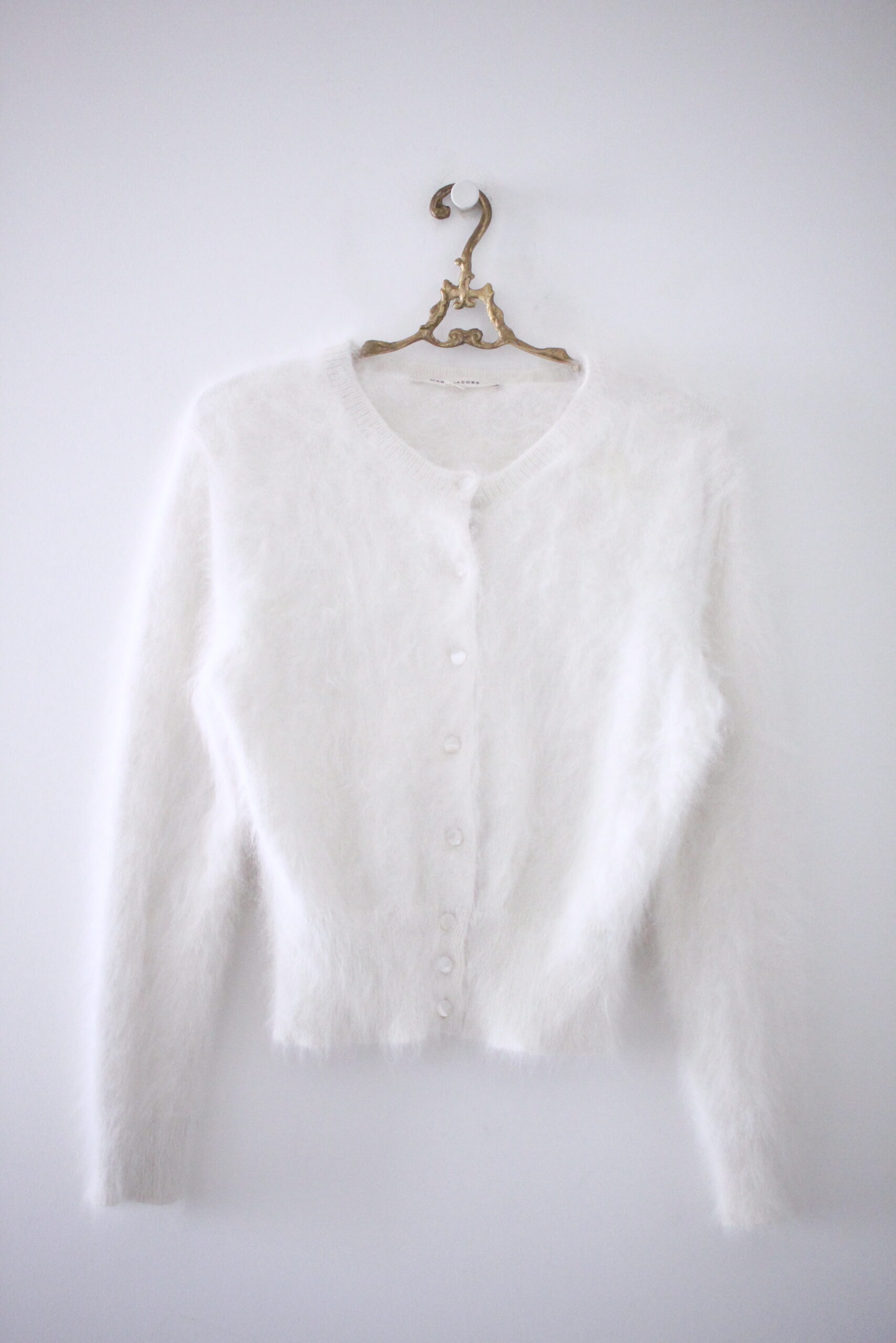 Marc Jacobs angora cardigan white