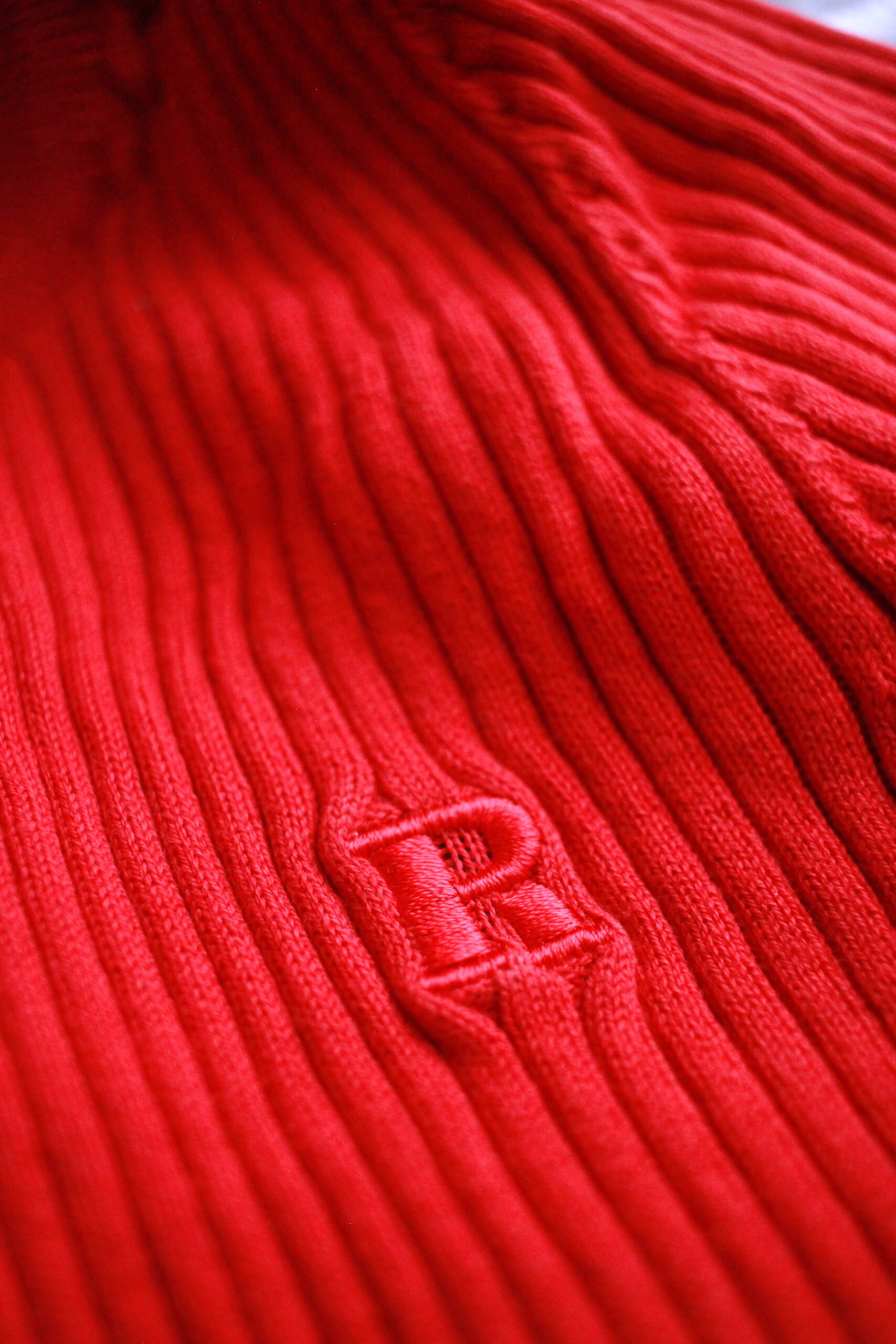 Rouje ribbed red knit tee